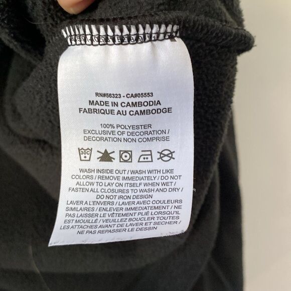 Nike Black Half Zip Fleece Pullover Size Medium - Picture 8 of 9